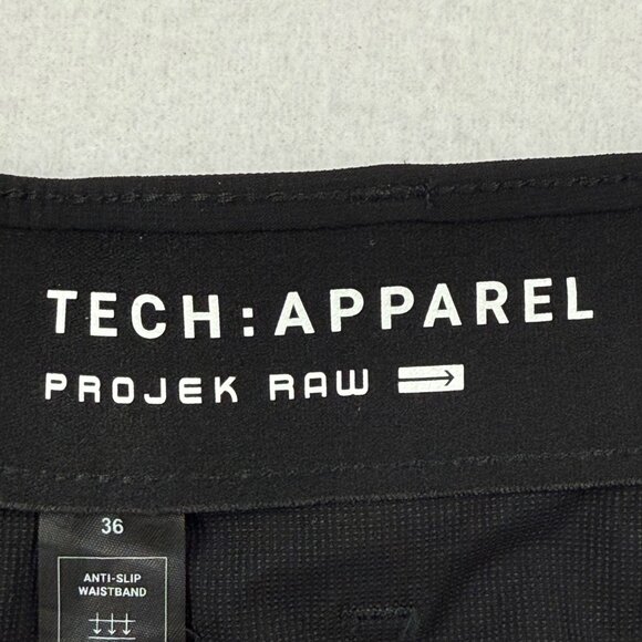 Projek Raw Mens Breathable dri:flex 360 Nylon Stretch Black Tech Pants 36x30 NWT - Picture 5 of 10